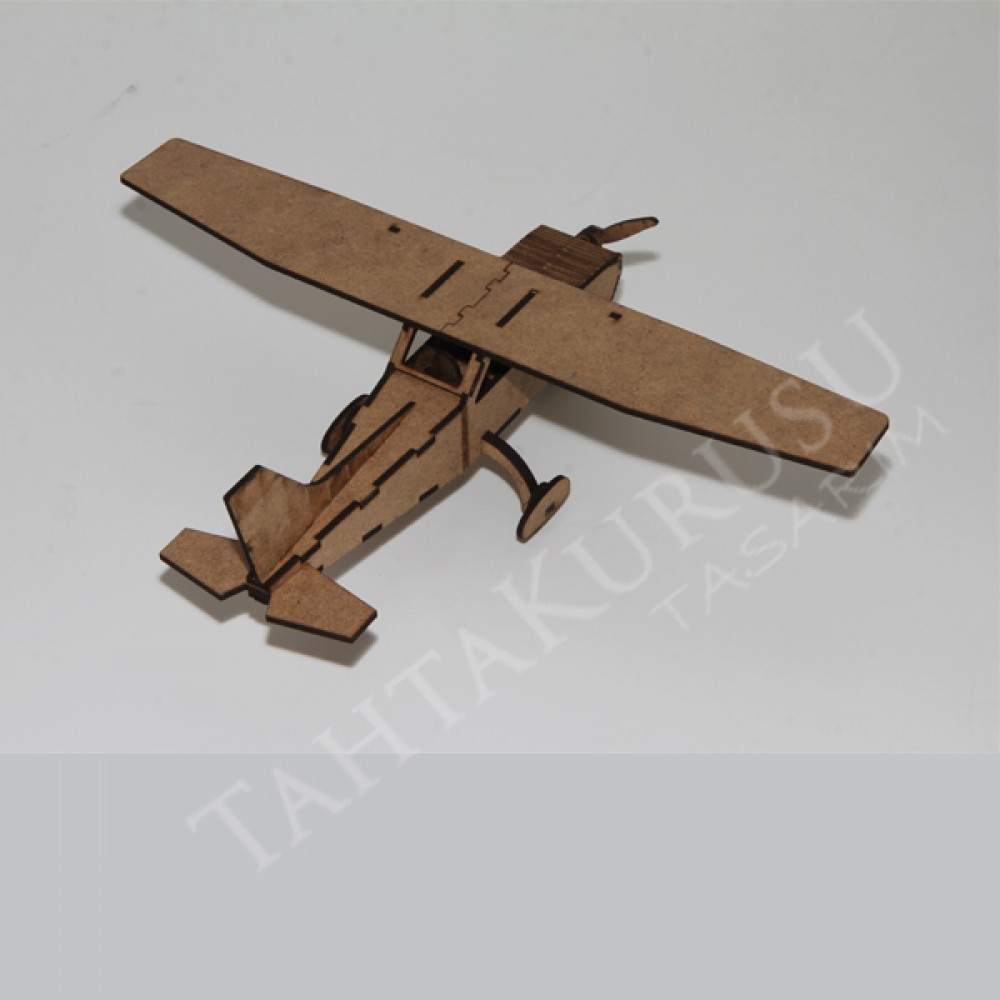 3D Ahşap Lazer Kesim Uçak - Cessna 172